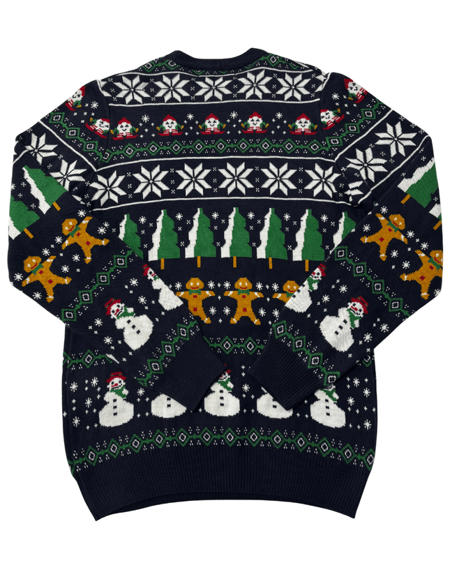 Tarz Cool Navy Blue Ugly Christmas Sweater