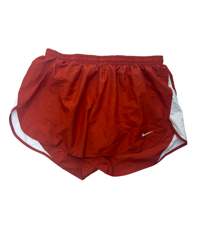 Nike Womens Orange-White Drawstring Shorts - S