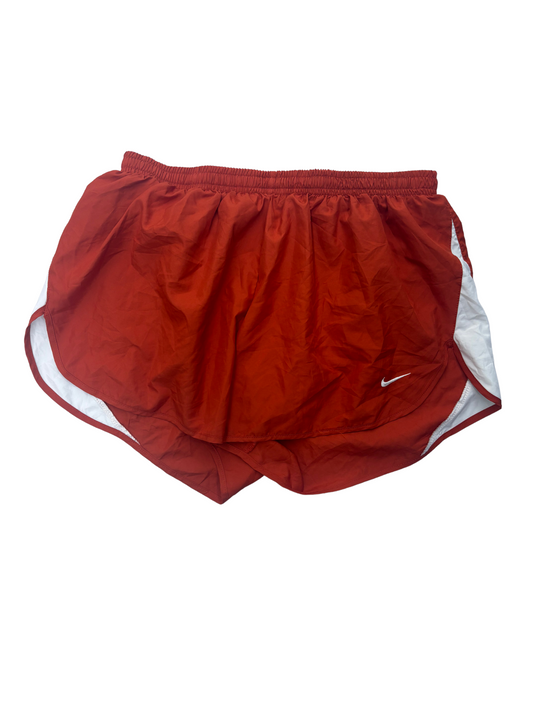 Nike Womens Orange-White Drawstring Shorts - S