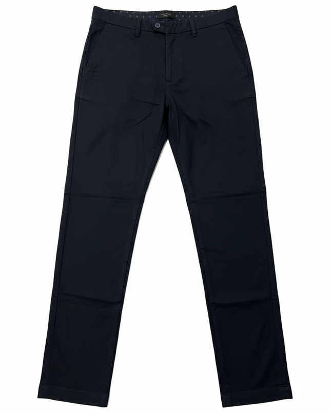 Ted Baker Navy Blue Textured Chino Pants