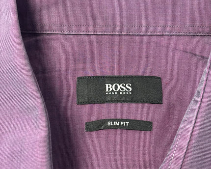 Boss Purple Slim Fit Long Sleeve Shirt