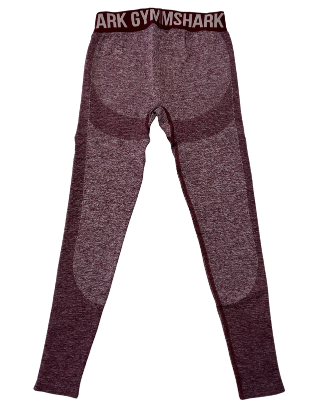 Gymshark Energy Seamless Maroon Logo Waistband Leggings