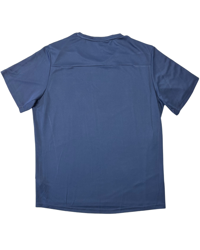 Adidas Climalite Navy Blue 3-Stripes Running T-Shirt