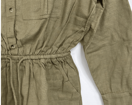 Billabong Strappy Jumpsuit Short Olive Green Romper