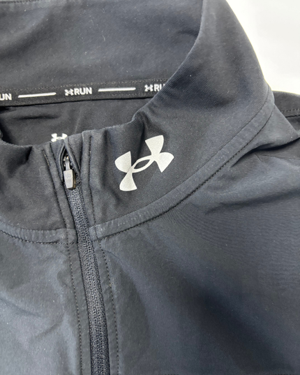 Under Armour HeatGear Black Half-Zip Running Pullover - M