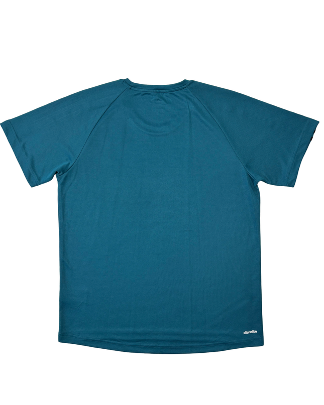 Adidas Climalite Teal Blue 3-Stripes Performance Training T-Shirt