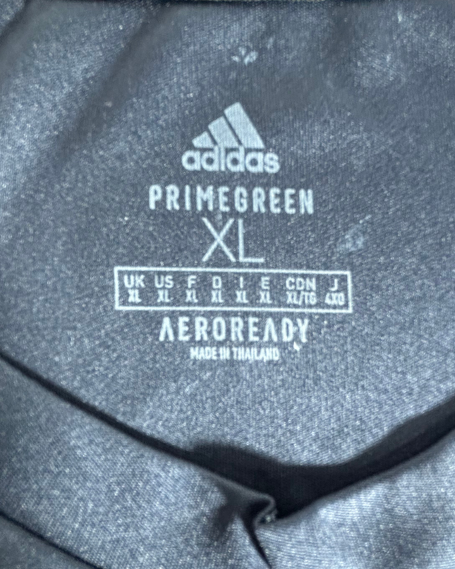 Adidas Aeroready Primegreen Black & Cream 3-Stripes Training T-Shirt - XL