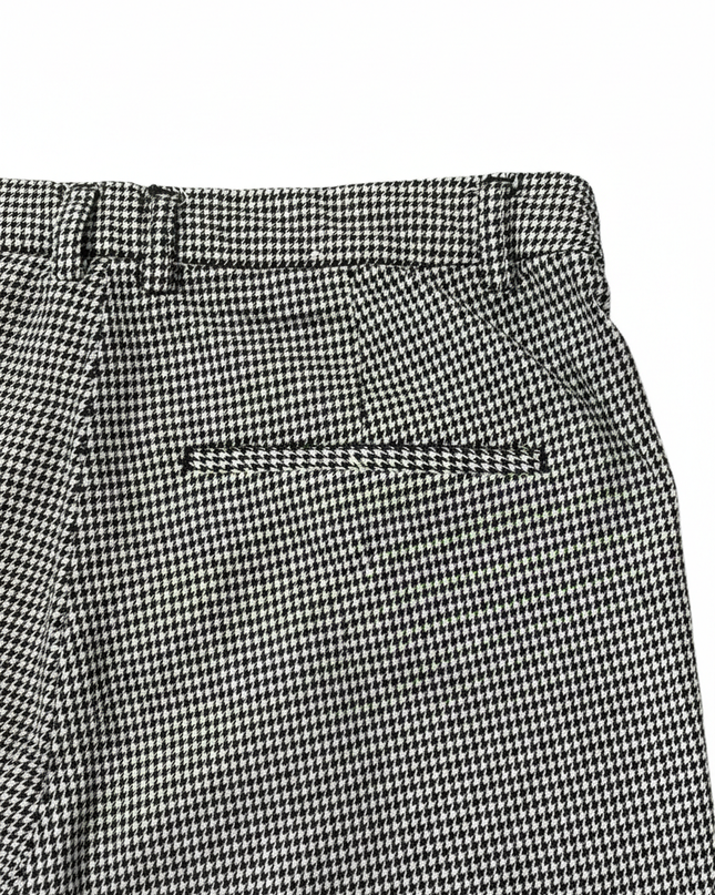 H&M Black/White Houndstooth Tailored Slim-Fit Pants