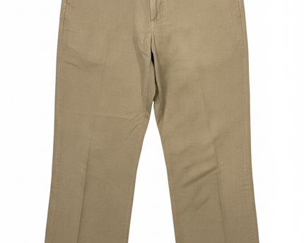 Polo Ralph Lauren Khaki Straight Fit Linen Blend Pants