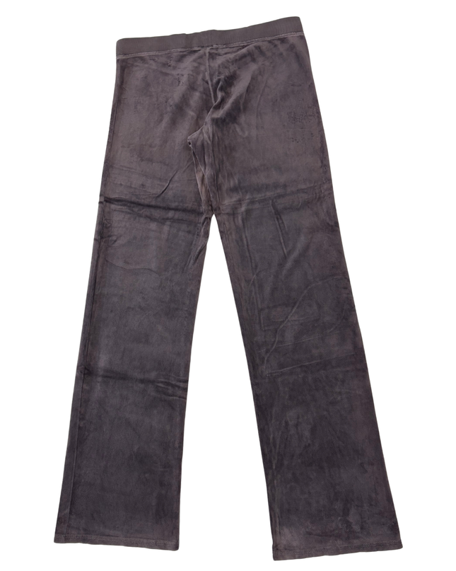 Juicy Couture Charcoal Velour Flare Lounge Pants - L | Waist: 32"