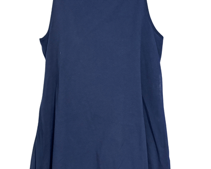 Banana Republic Navy Pleated Drop Hem Tank Top