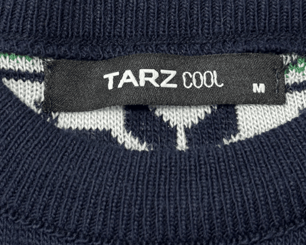 Tarz Cool Navy Blue Ugly Christmas Sweater