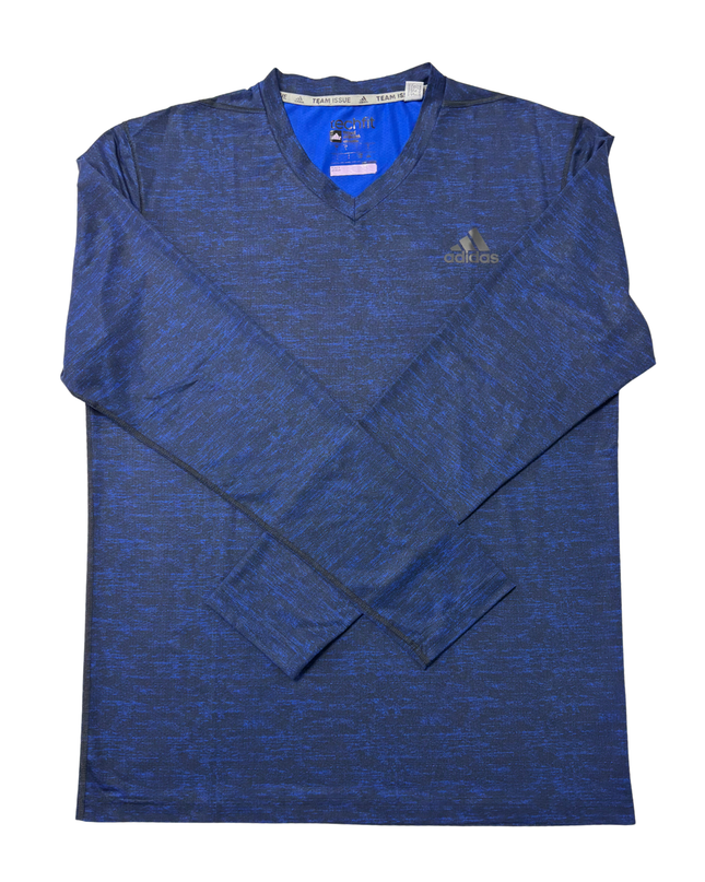 Adidas TechFit Team Issue Royal Blue Long-Sleeve Compression Top - M