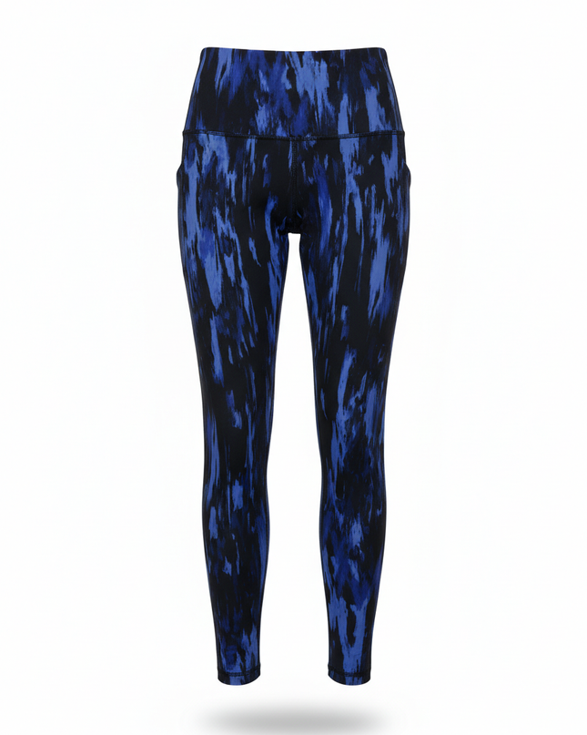 Lululemon High-Rise Abstract Blue Print Cropped Leggings