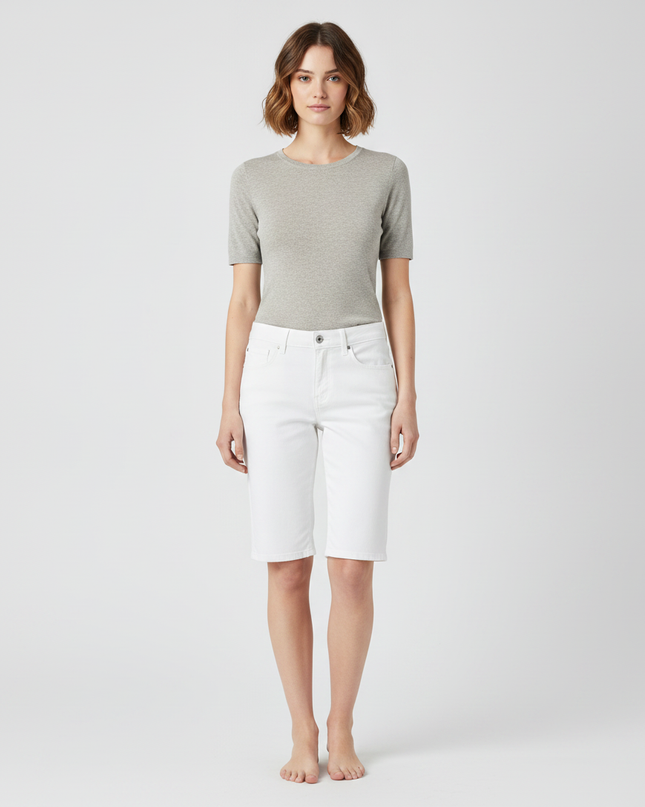 Levi's White Classic Bermuda Shorts