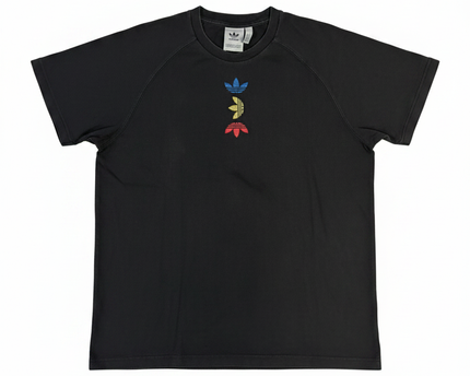 Adidas Black Triple Trefoil Logo Raglan T-Shirt
