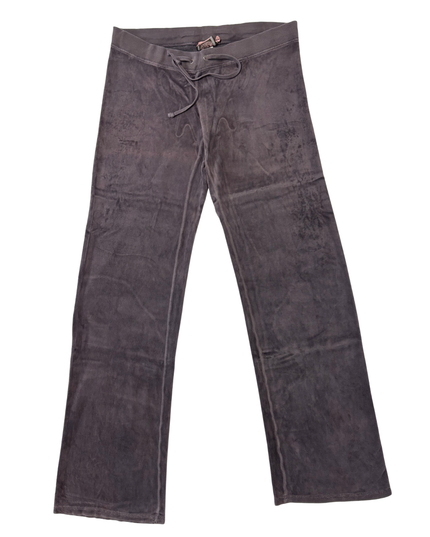 Juicy Couture Charcoal Velour Flare Lounge Pants - L | Waist: 32"