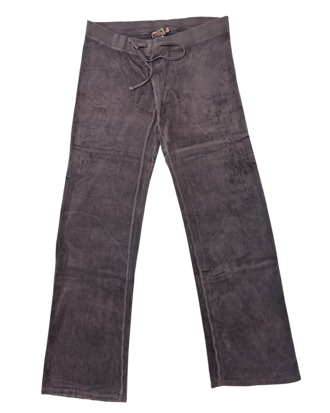 Juicy Couture Charcoal Velour Flare Lounge Pants - L | Waist: 32"