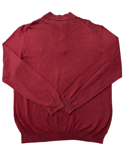 U.S. Polo Assn. Quarter-Zip Maroon Knit Pullover Sweater