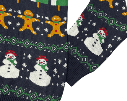Tarz Cool Navy Blue Ugly Christmas Sweater