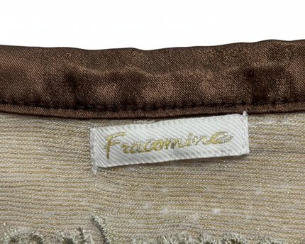 Fracomina Sleeveless Metallic Knit and Sequin Chiffon Mini Dress