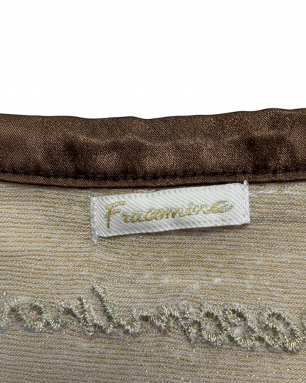 Fracomina Sleeveless Metallic Knit and Sequin Chiffon Mini Dress