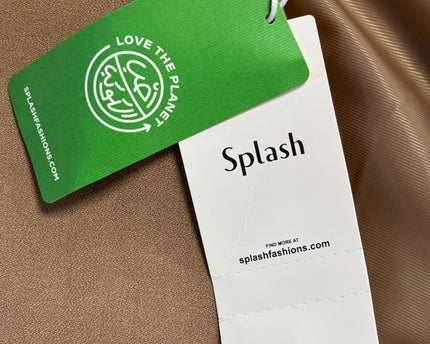 Splash Tan Double-Breasted Blazer Jacket | With Tag