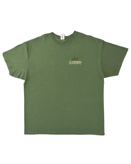 Gildan St. Petersburg Russia Souvenir Green Graphic T-Shirt - XL