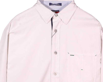Tommy Jeans Off-White Contrast Trim Casual Shirt