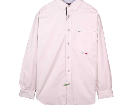 Tommy Jeans Off-White Contrast Trim Casual Shirt