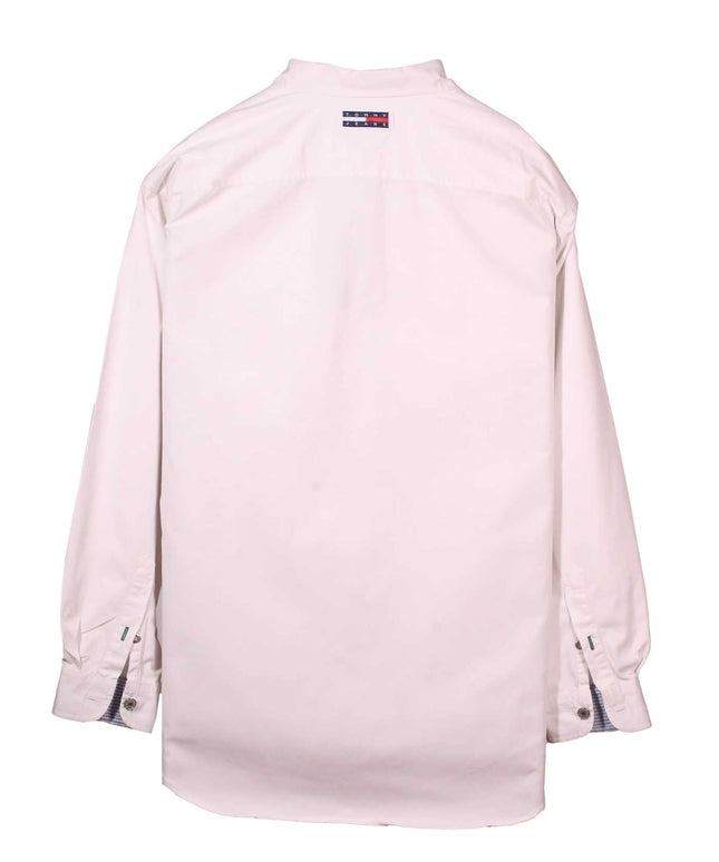 Tommy Jeans Off-White Contrast Trim Casual Shirt
