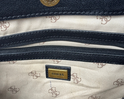 Juicy Couture Y2K Black Embossed Monogram Mini Satchel Bag