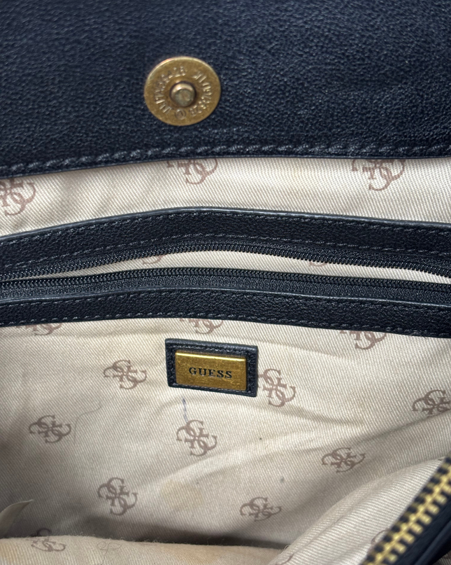 Juicy Couture Y2K Black Embossed Monogram Mini Satchel Bag