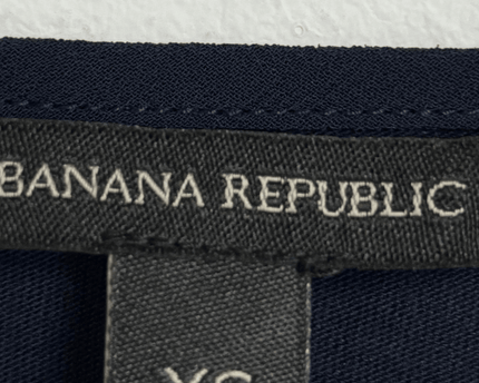 Banana Republic Navy Pleated Drop Hem Tank Top