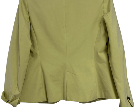 Zara Chartreuse Lime Green Single Button Peaked Lapel Blazer