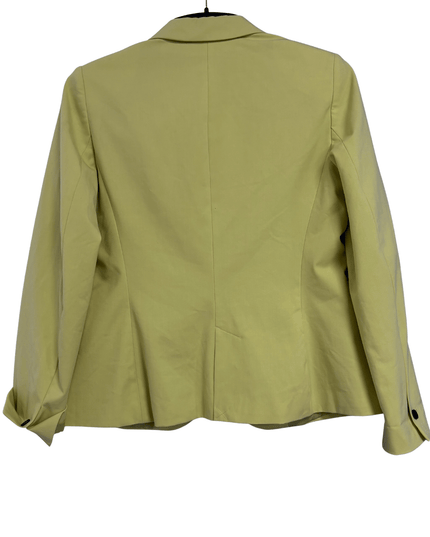 Zara Chartreuse Lime Green Single Button Peaked Lapel Blazer
