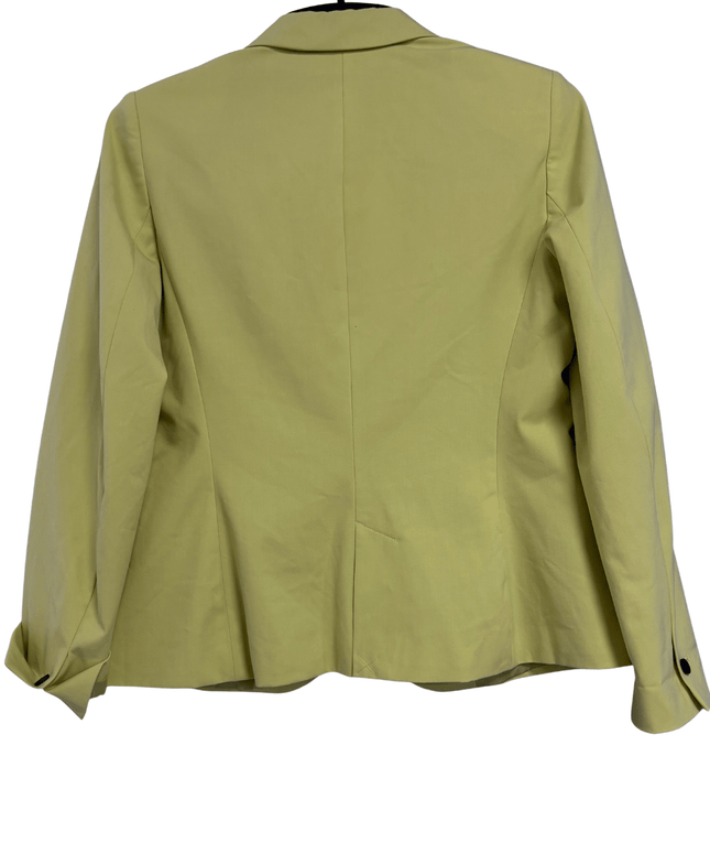Zara Chartreuse Lime Green Single Button Peaked Lapel Blazer