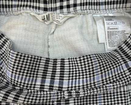 HnM Monochrome Plaid Stretch Pants - XS