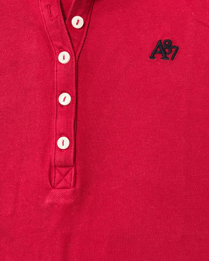 Aéropostale A87 Ruby Red Pique Polo Shirt