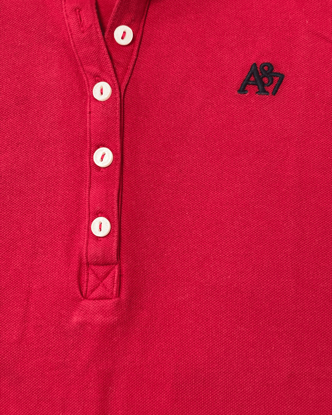 Aéropostale A87 Ruby Red Pique Polo Shirt