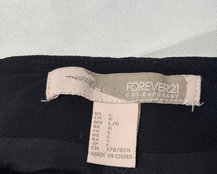 Forever 21 Contemporary Black A-Line Midi Skirt