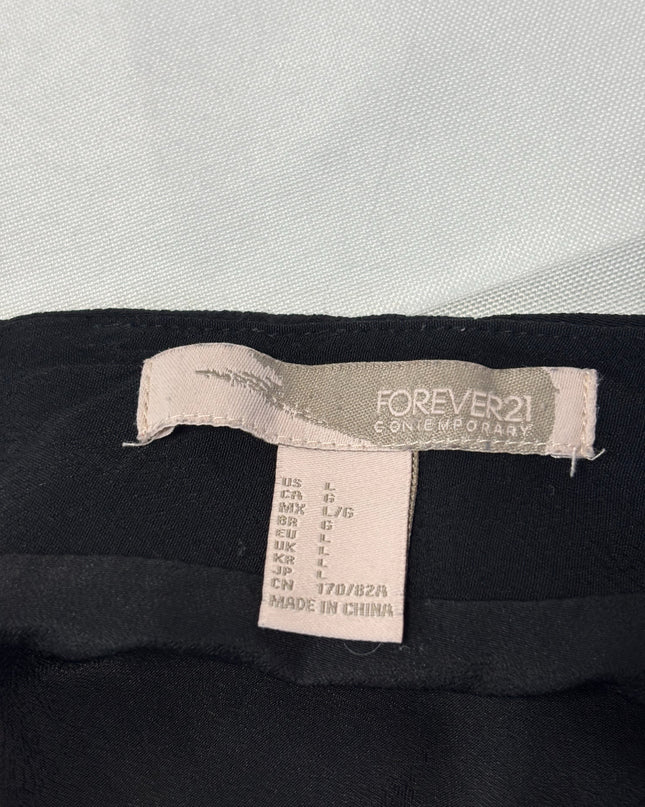 Forever 21 Contemporary Black A-Line Midi Skirt