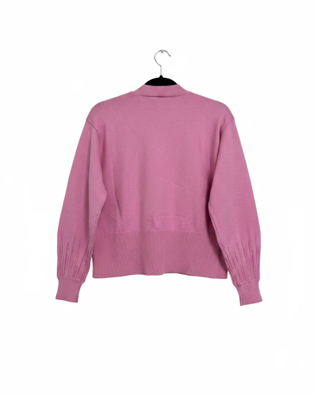 Y.A.S Pink Crew Neck Ribbed Hem Knit Sweater W/Tags