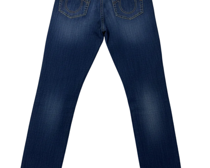 True Religion Blue Halle Mid Rise Super Skinny Jeans