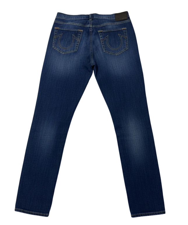 True Religion Blue Halle Mid Rise Super Skinny Jeans