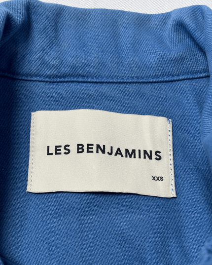 Les Benjamins Distressed Blue Denim Sleeveless Jacket