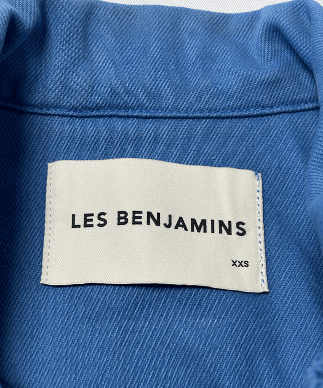 Les Benjamins Distressed Blue Denim Sleeveless Jacket