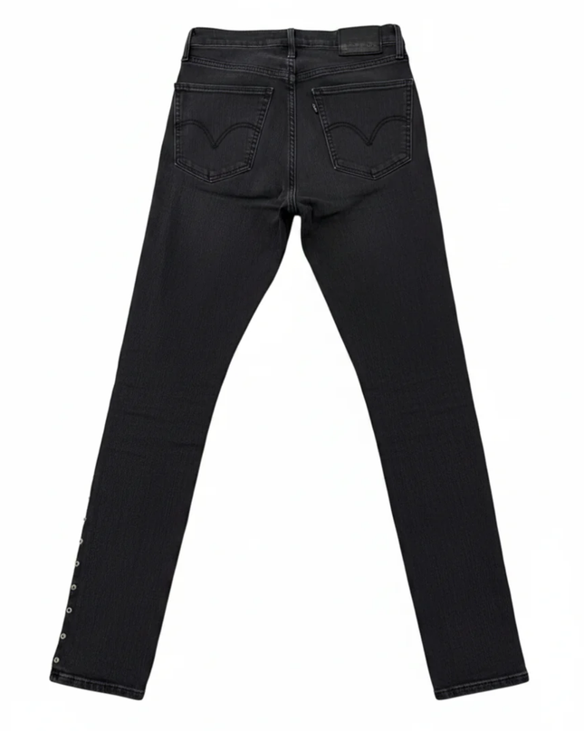 Levi's Black Mile High Super Skinny Studded Jeans