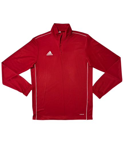 Adidas Red Aeroready 1/4 Zip Long Sleeve Training Top