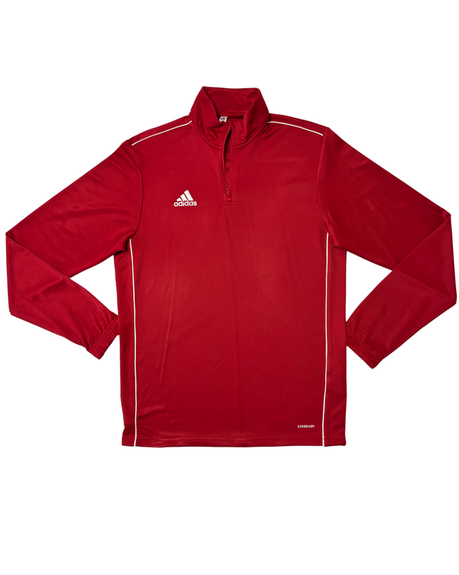 Adidas Red Aeroready 1/4 Zip Long Sleeve Training Top